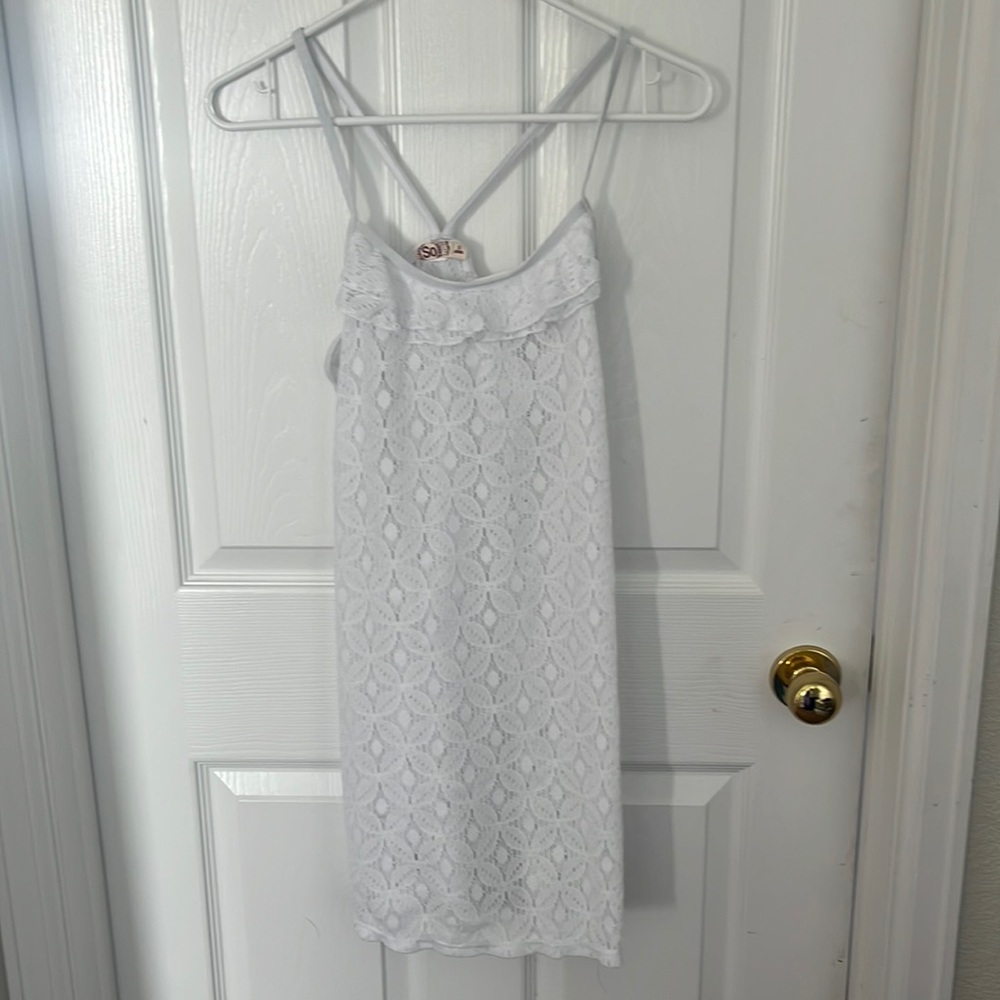 So white swimsuit cover up